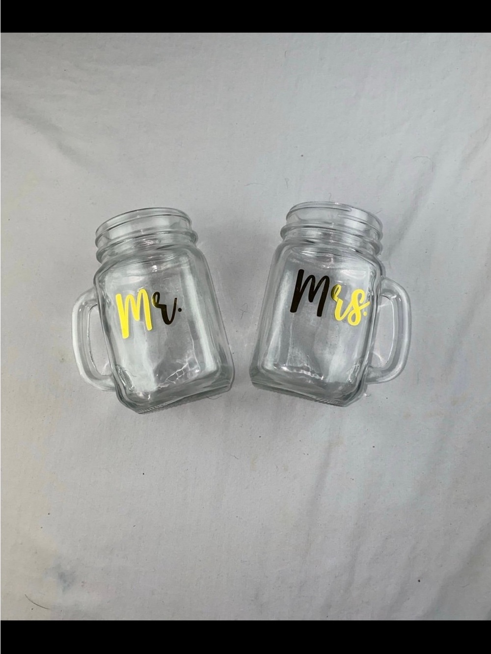 NEW Mr and Mrs Glass cups